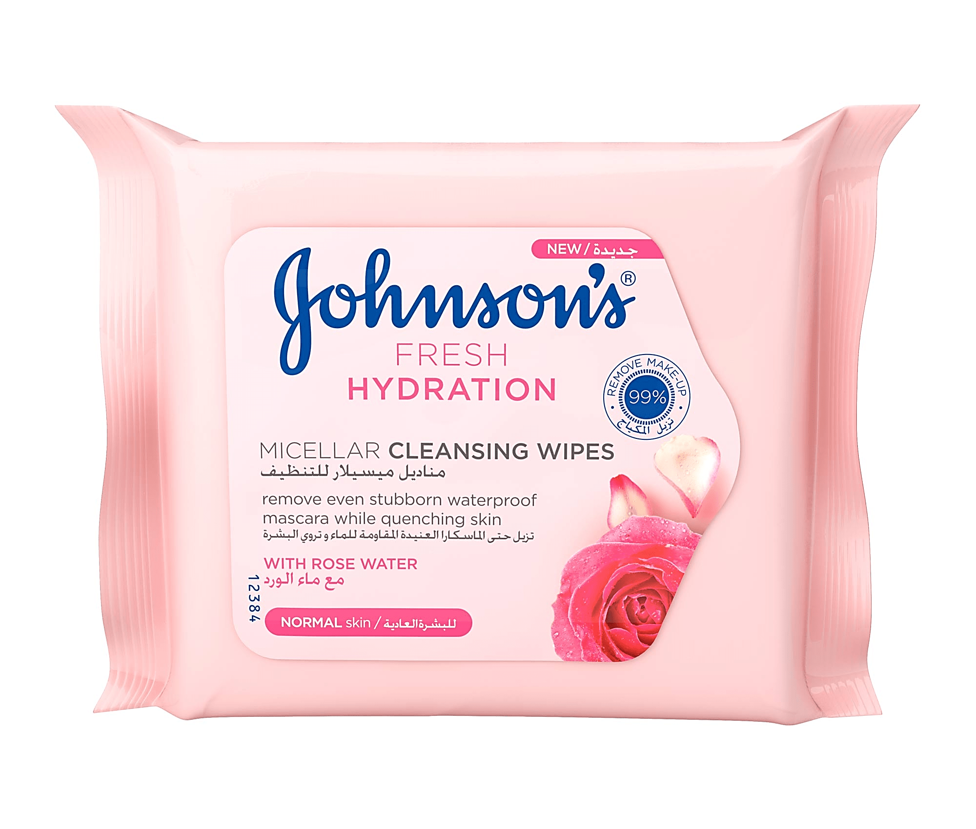 Johnson's Face Care Wipes Make Up Be Gone Pampering Wipes 25 wipes